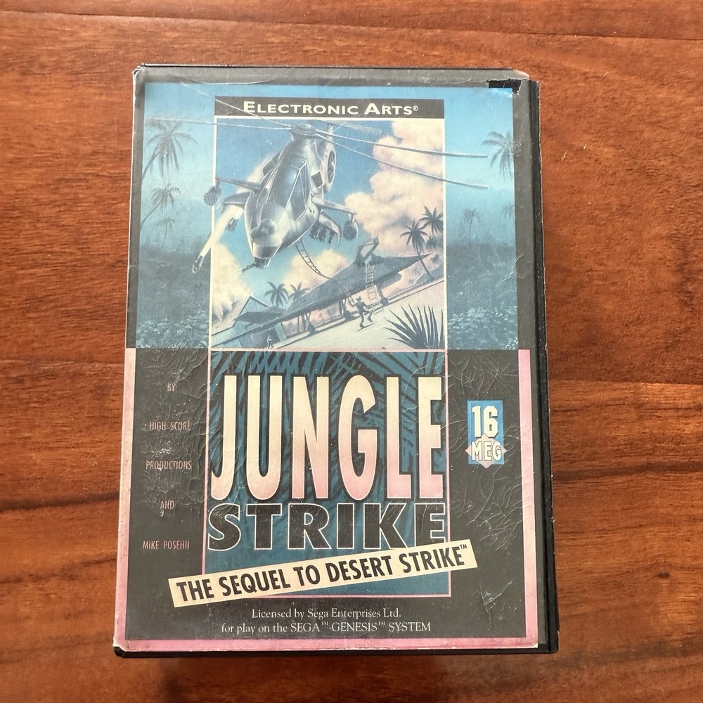 Jungle Strike (Sega Genesis, 1993) Original Box